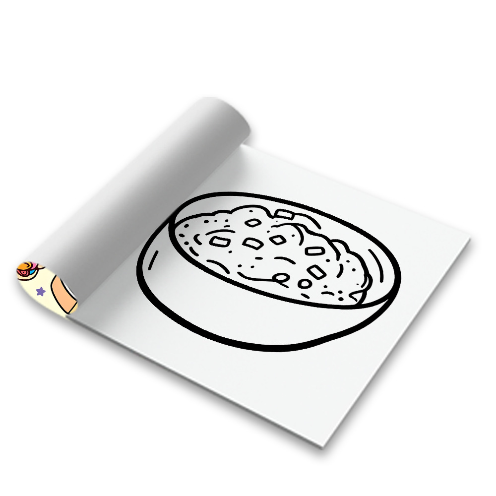Food Snacks Drawing - อาหาร เครื่องดื่ม และขนมหวาน สมุดระบายสีลายสวย น่ารัก ขนมขบเคี้ยว