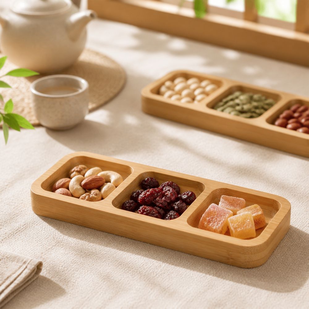 ถาดเสิร์ฟอาหารว่างแบ่งช่องทำจา - Food Platter Snacks บทวิจารณ์และราคา