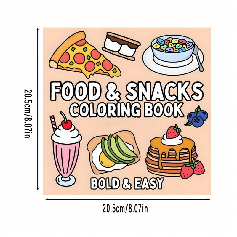 สมุดระบายสีธีมอาหารและขนมขบเคี - Food Snacks Drawing บทวิจารณ์และราคา