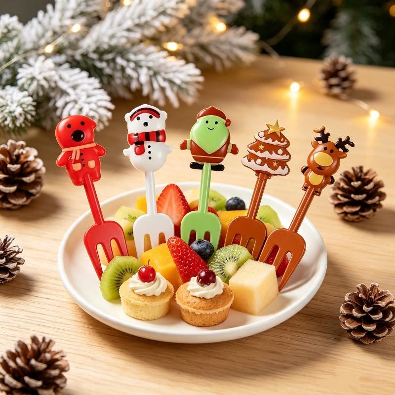 ส้อมผลไม้สำหรับคริสต์มาส 10 ชิ - Xmas Food Snacks บทวิจารณ์และราคา