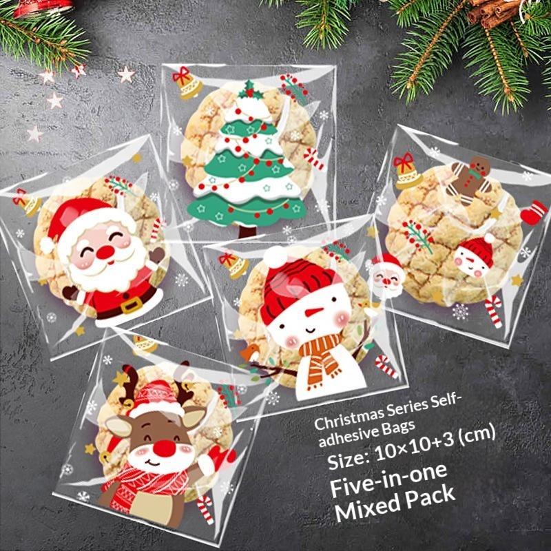 ถุงใส่ขนมคริสต์มาสแบบมีกาวในตั - Xmas Food Snacks บทวิจารณ์และราคา