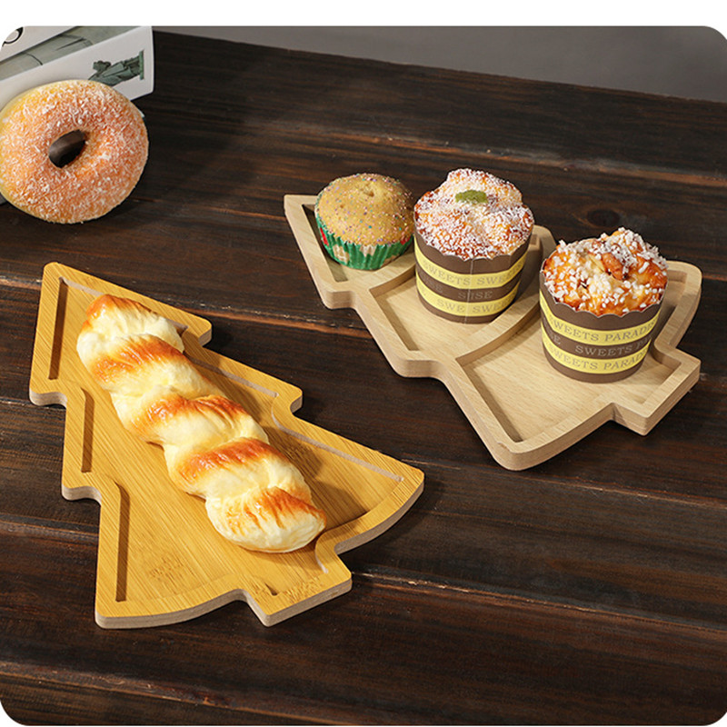 ถาดไม้ลายคริสต์มาส จานไม้สำหรั - Xmas Food Snacks บทวิจารณ์และราคา