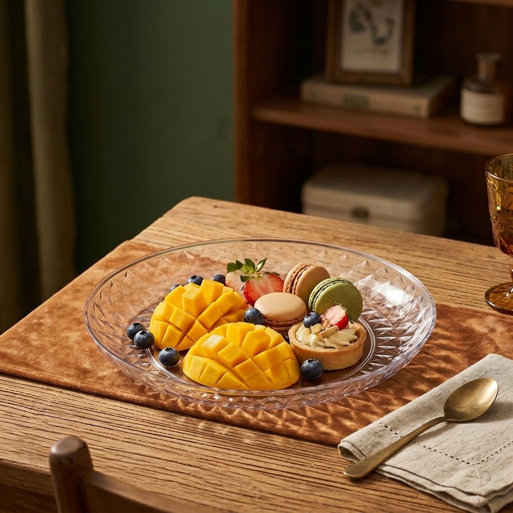 ถาดเสิร์ฟพลาสติกใส จานผลไม้ทรง - Food Platter Snacks บทวิจารณ์และราคา