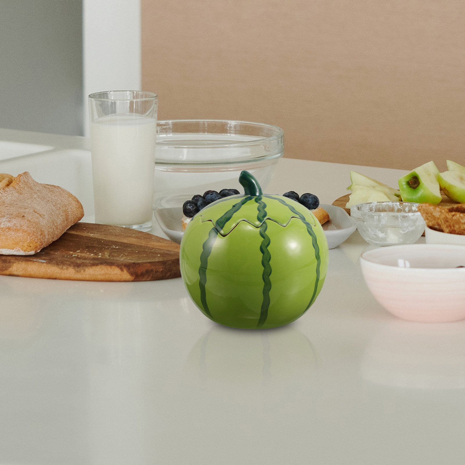 ชามเซรามิกรูปทรงแตงโมพร้อมฝาปิ - Food Platter Snacks บทวิจารณ์และราคา