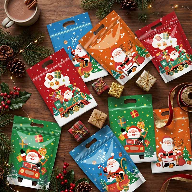 ถุงซิปล็อคการ์ตูนคริสต์มาส TET - Xmas Food Snacks บทวิจารณ์และราคา